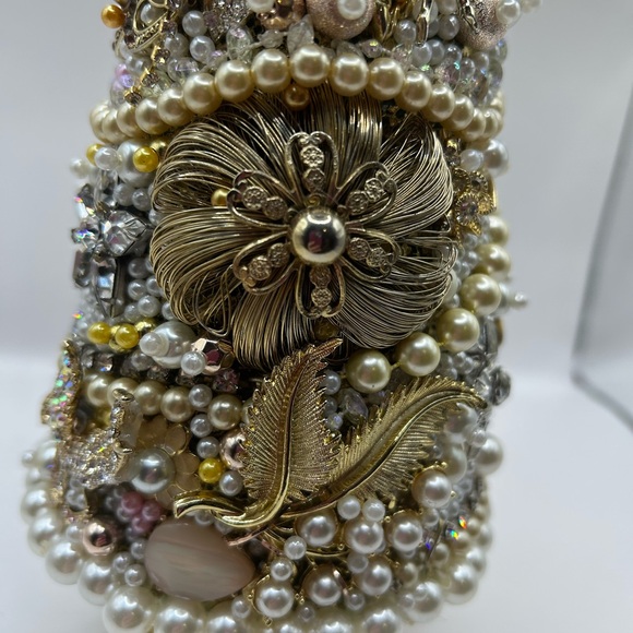 Hand Crafted Upcycled Vintage to Modern Jewelry Christmas Tree - Picture 9 of 13